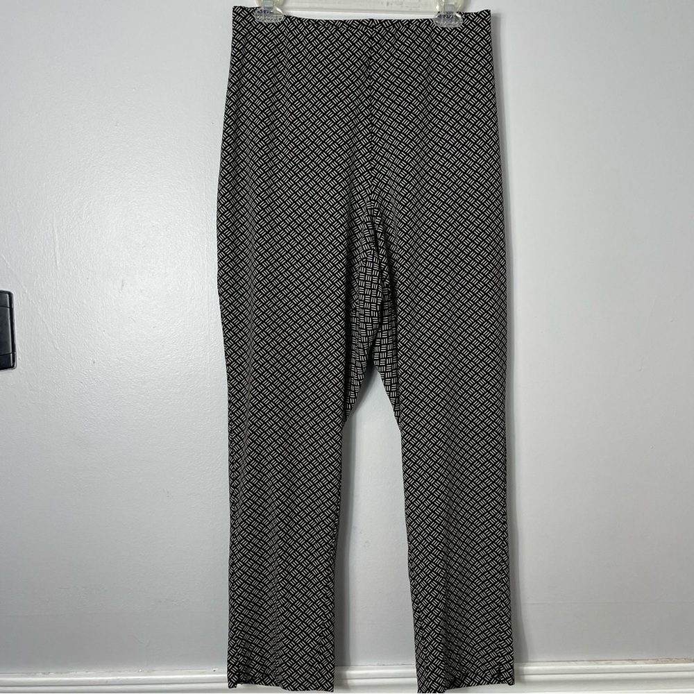 J.Jill elastic waist size large black off white pants